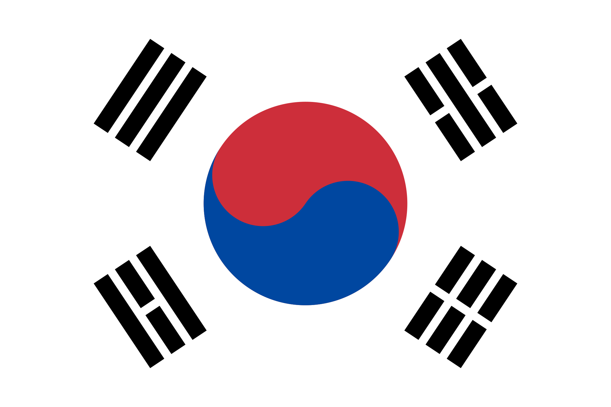 Südkorea Flagge 150 x 250 cm 150 x 250 cm Internationale Flaggen