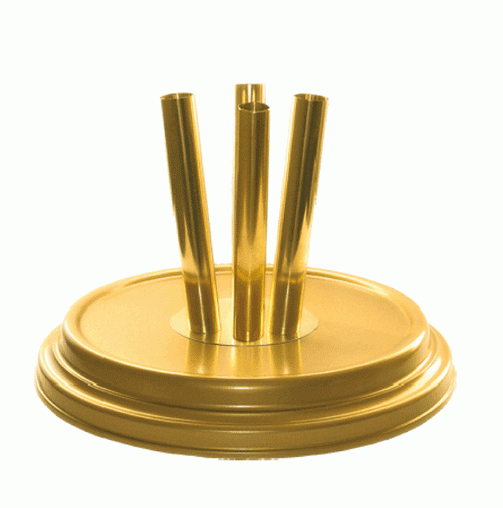 Raumständer 4-fach-gold matt