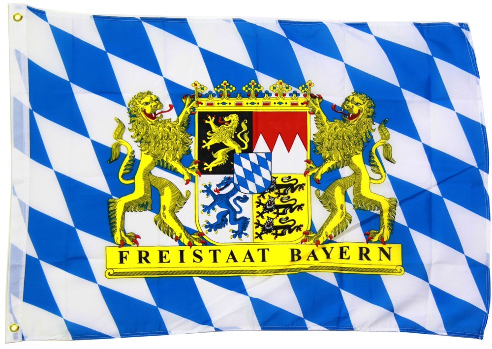 Freistaat Bayern Retro Berge Wappen Fahne Flagge' Sticker
