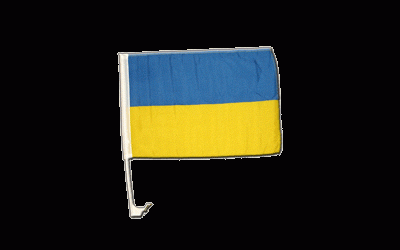 Ukraine Autofahne