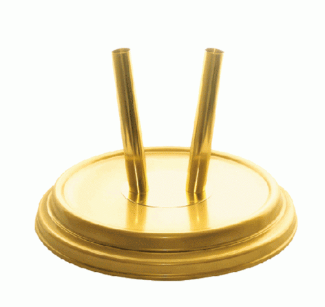 Raumständer 2-fach-gold matt
