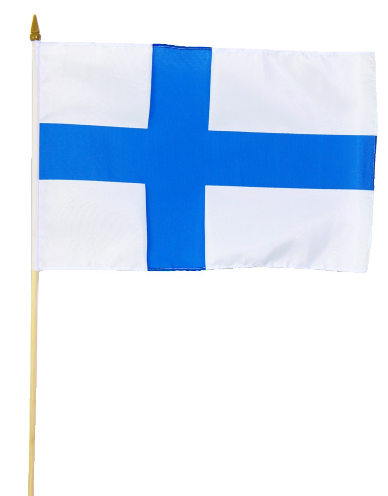 Fahne Flagge Finnland 30x45 cm mit Schaft 
