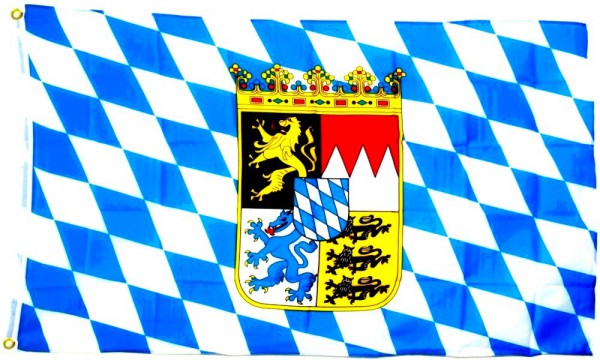 Bayern Flagge mit Wappen 60x90 cm | 60 x 90 cm ...