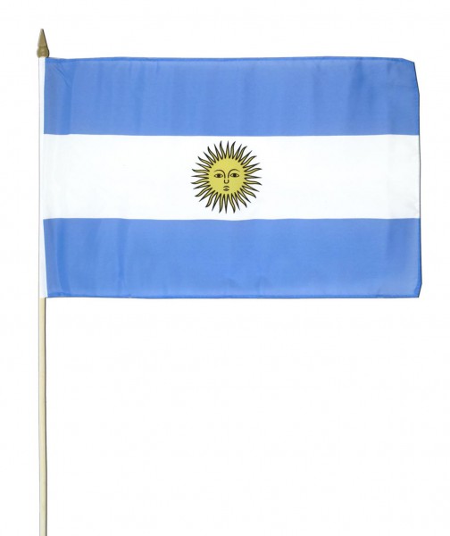 Argentinien Stockfahne 30cm x 45 cm